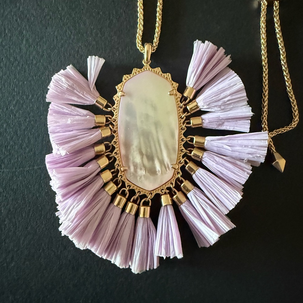 Kendra Scott Betsy Tassel Purple Pendant Necklace - Picture 3 of 10